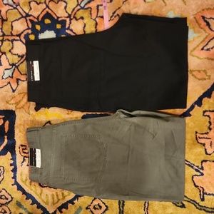 NEW 2 PAIR MENS SLACKS 34X34 PERRY ELLIS PANTS 100% Cotton